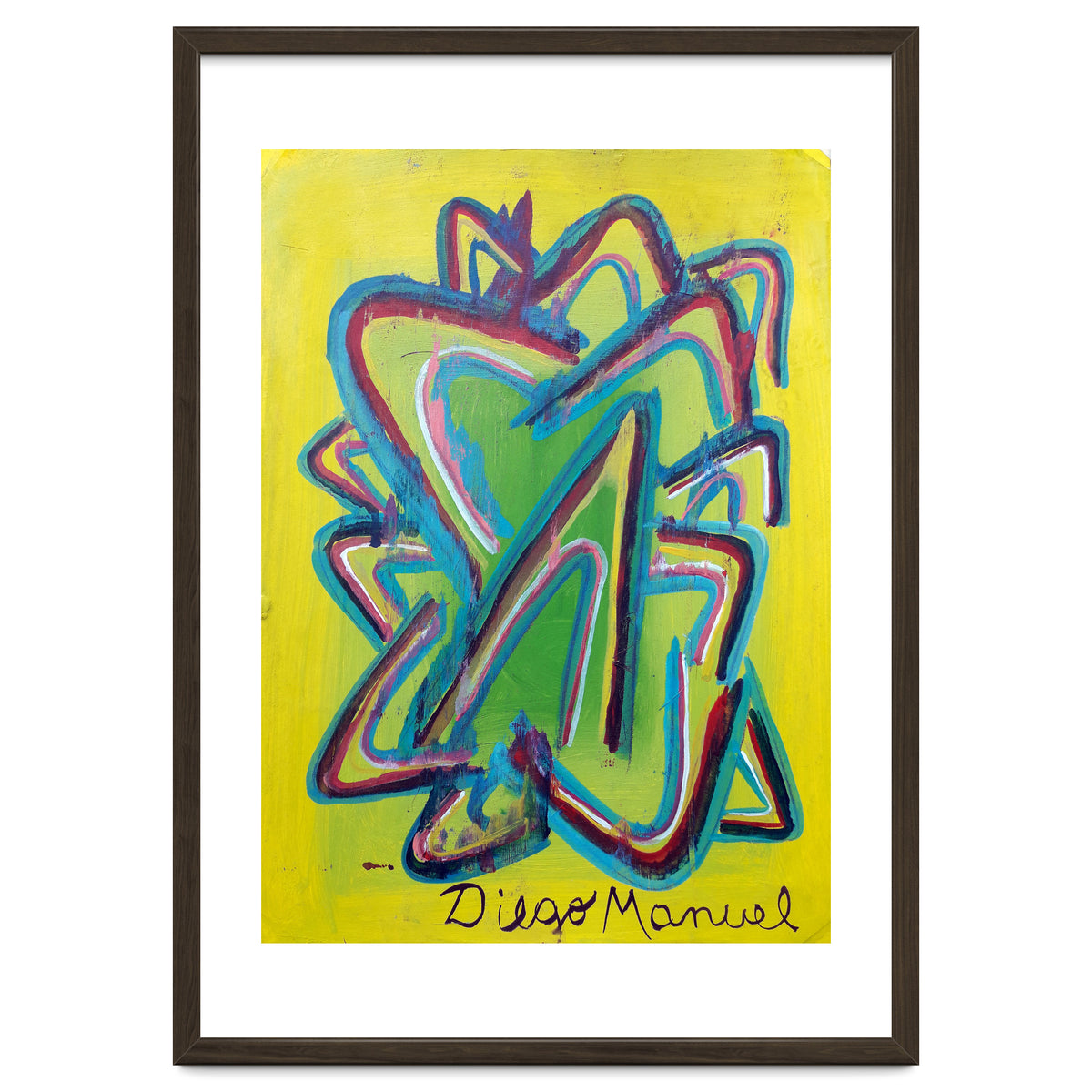 Forma Celeste Sobre Amarillo 2