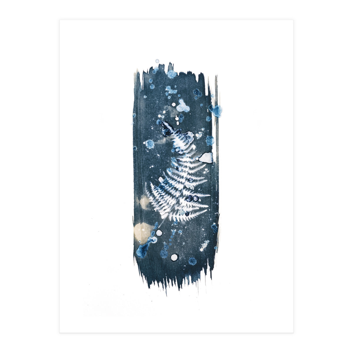 Indigo Blue Botanical Leaves No. 17 (Print Only)