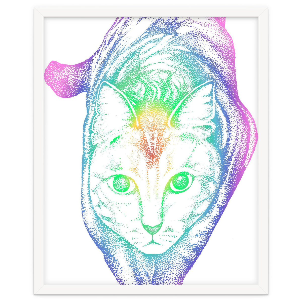 Rainbow Pastel Cat
