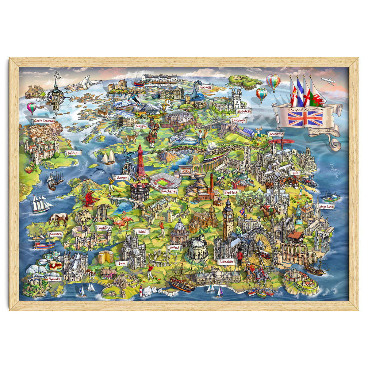 Illustrated Map Of The United Kingdom