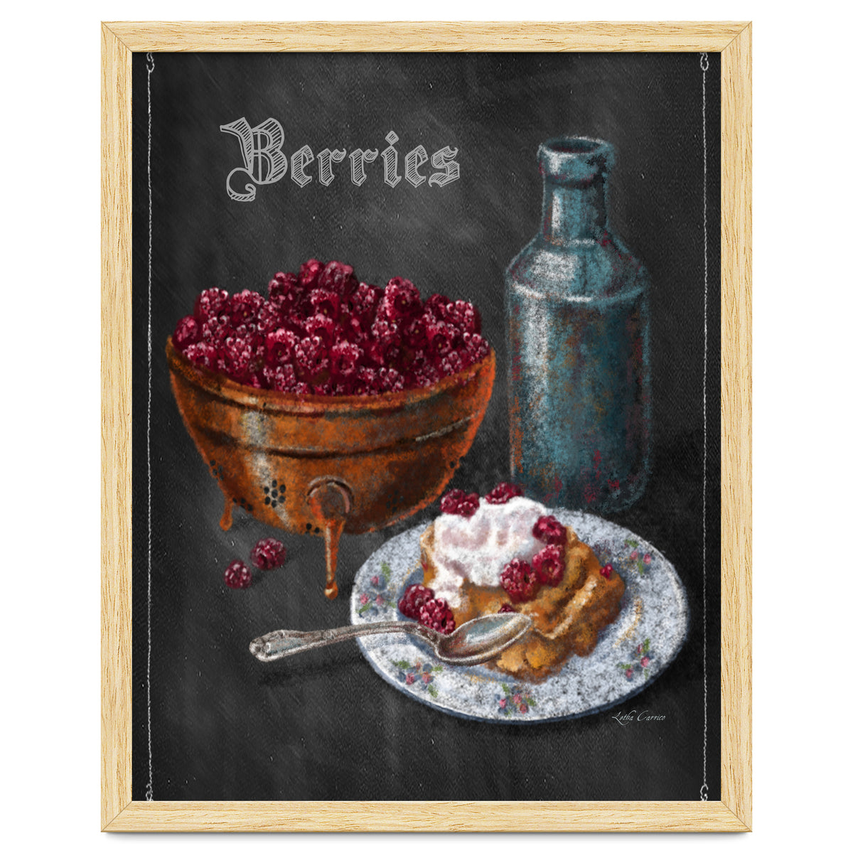 Berries Chalkboard Art