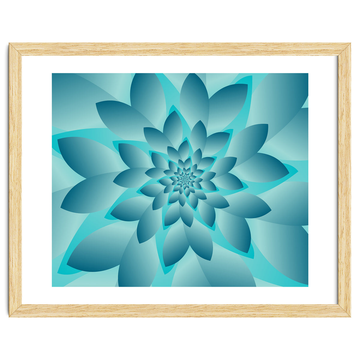 Abstract Modern Optical Illusion Floral Design Art