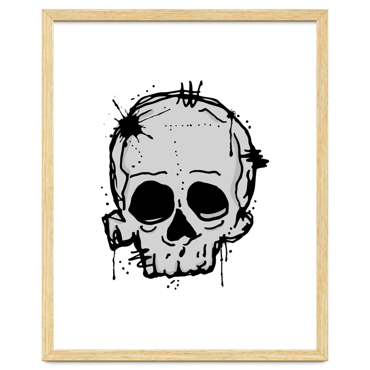Skull scribble sketch