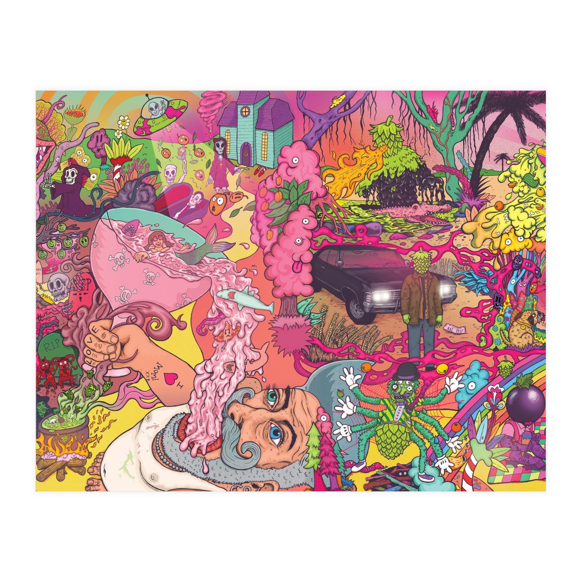 ABBEYDALE BREWERY COLLAB SERIES 1 & 2 FULL ILLUSTRATION - YEASTIE BOYS UK, NORTHERN MONK, ORGINS FYNE ALES, HAAND, BREW YORK, BLACK JACK, THORNBRIDGE, WILDE CHILD, RIDGESIDE, TORRSIDE, BOX SOCIAL, ORA BREWING (Print Only)