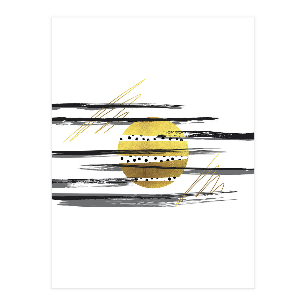 Deco Lines No. 3 – Full Moon (Print Only)