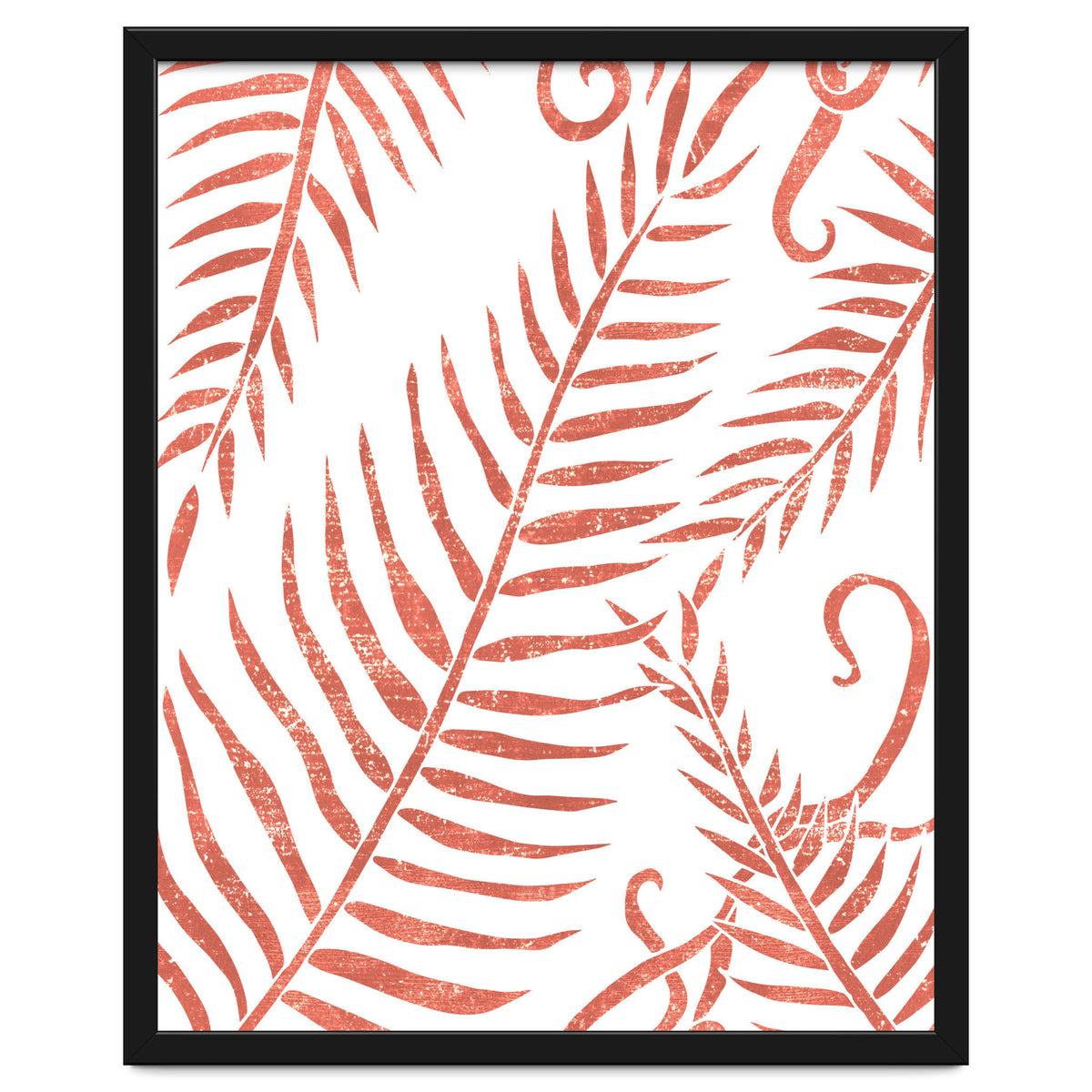 Abstract Terracotta Leaves 2 - Burnt Orange