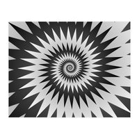 Black & White Abstract Spiral  (Print Only)