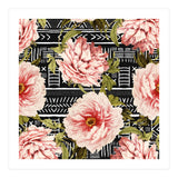 Flowering pink on drawn lines (Print Only) thumbnail