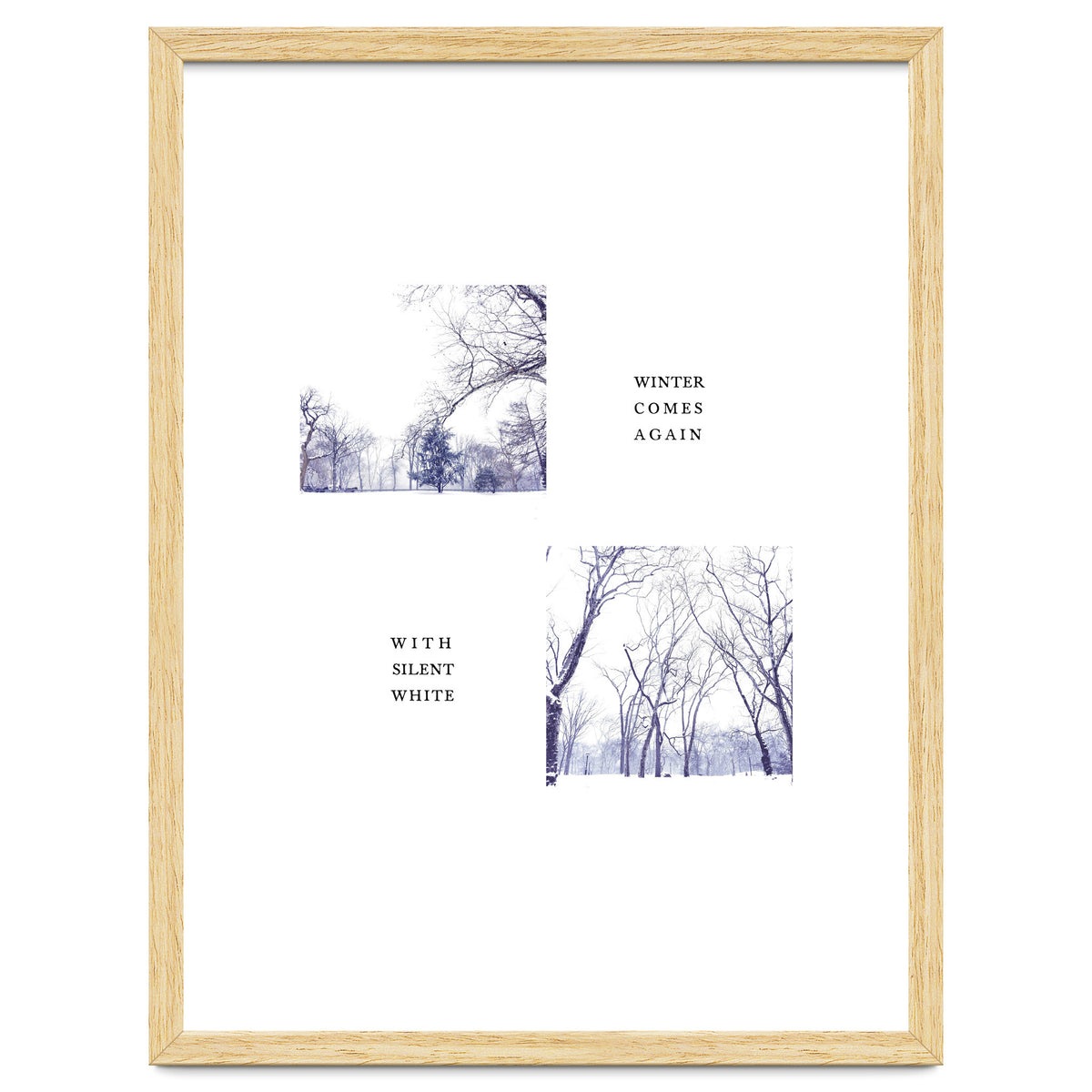 WINTER COMES AGAIN WITH SILENT WHITE