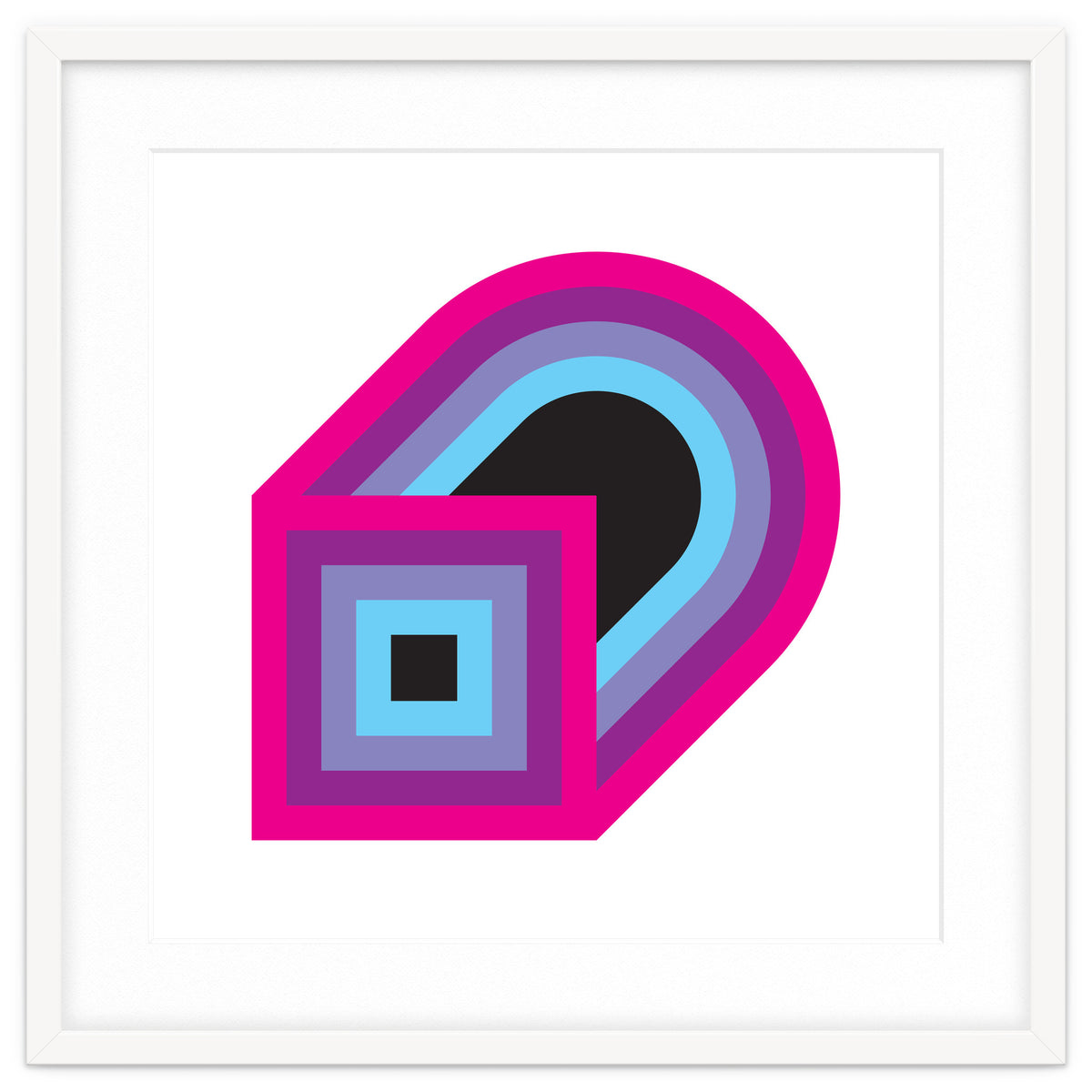 Geometric Shapes No. 41 - purple, blue & lilac