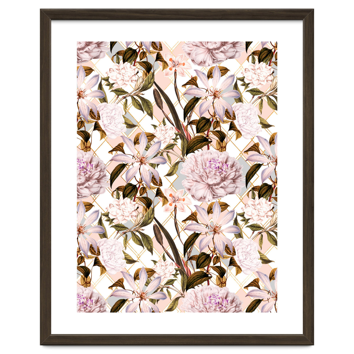 Pink flowering in geometric