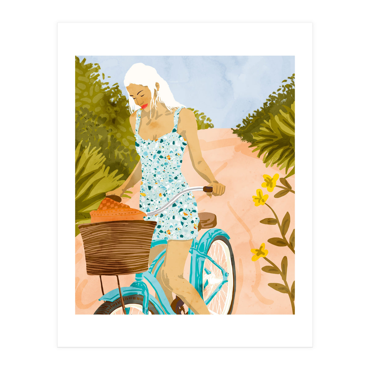 Biking In The Woods (Print Only)