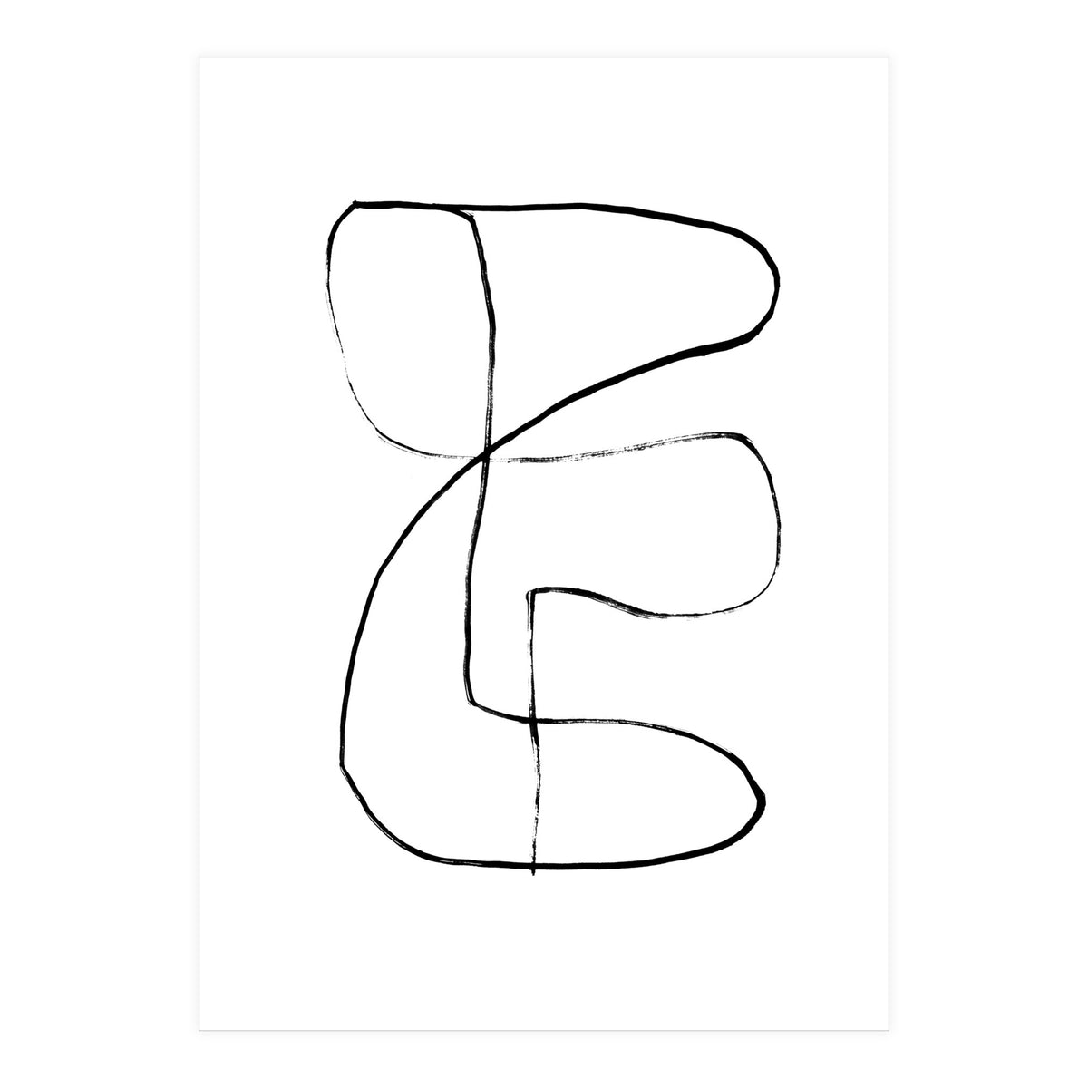 Mid-Century Line Art Print #1 (Print Only)