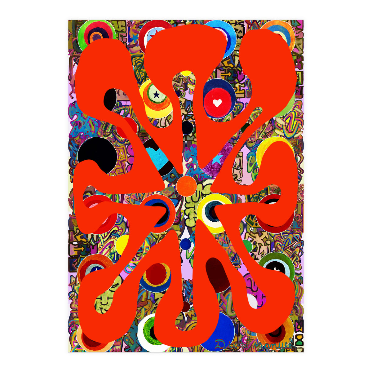 Fuego Y Graffiti 90 (Print Only)