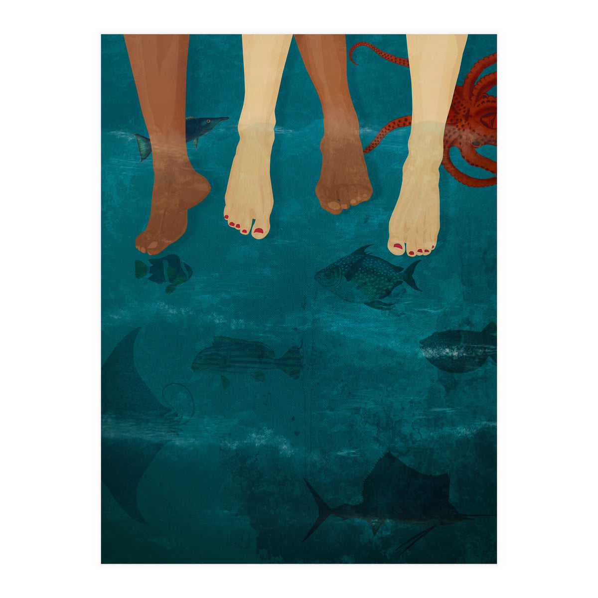 Sitting With The Fishes (Print Only)