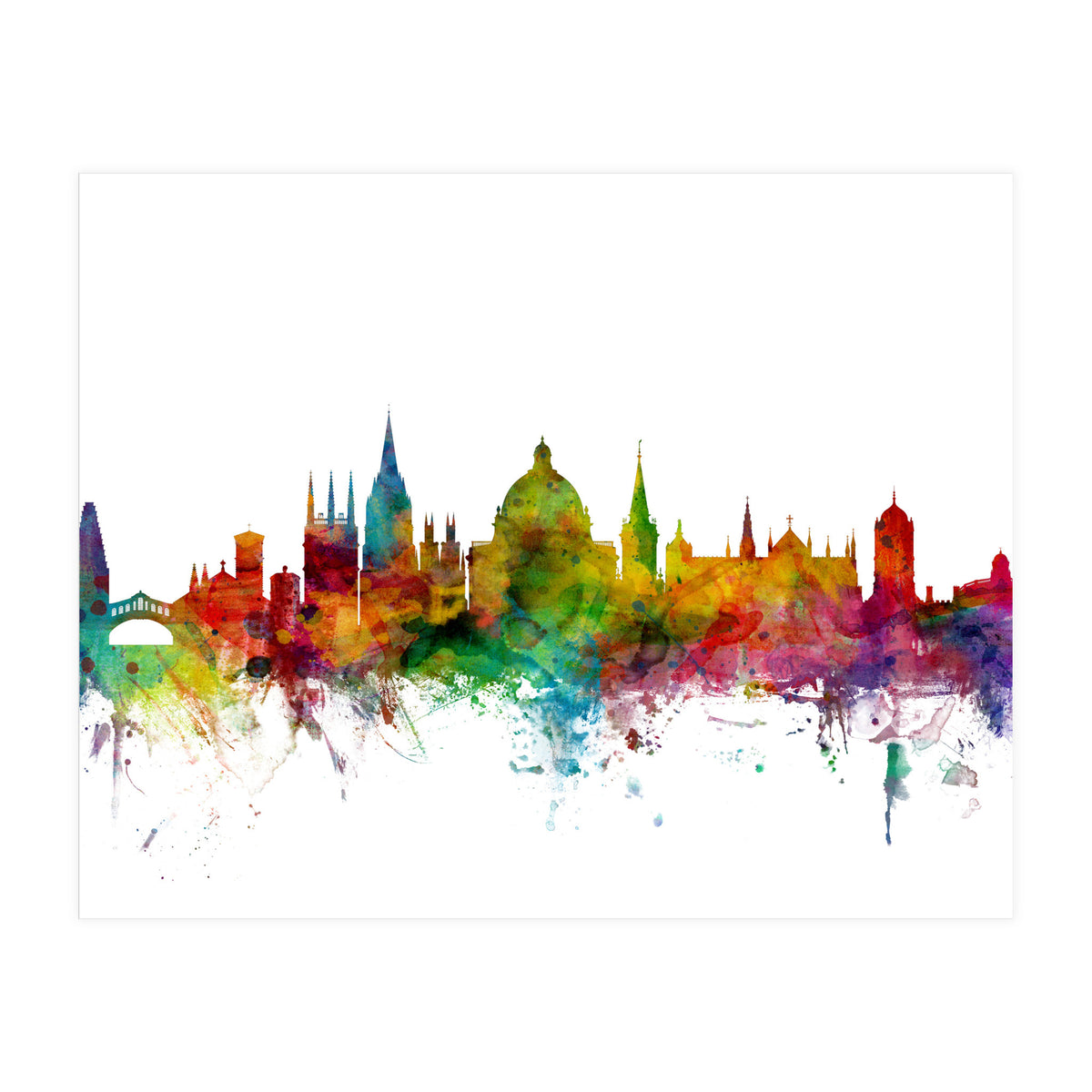 Oxford England Skyline (Print Only)