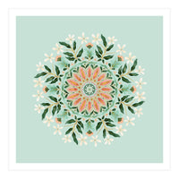 Floral Mandala | Mint Green (Print Only)