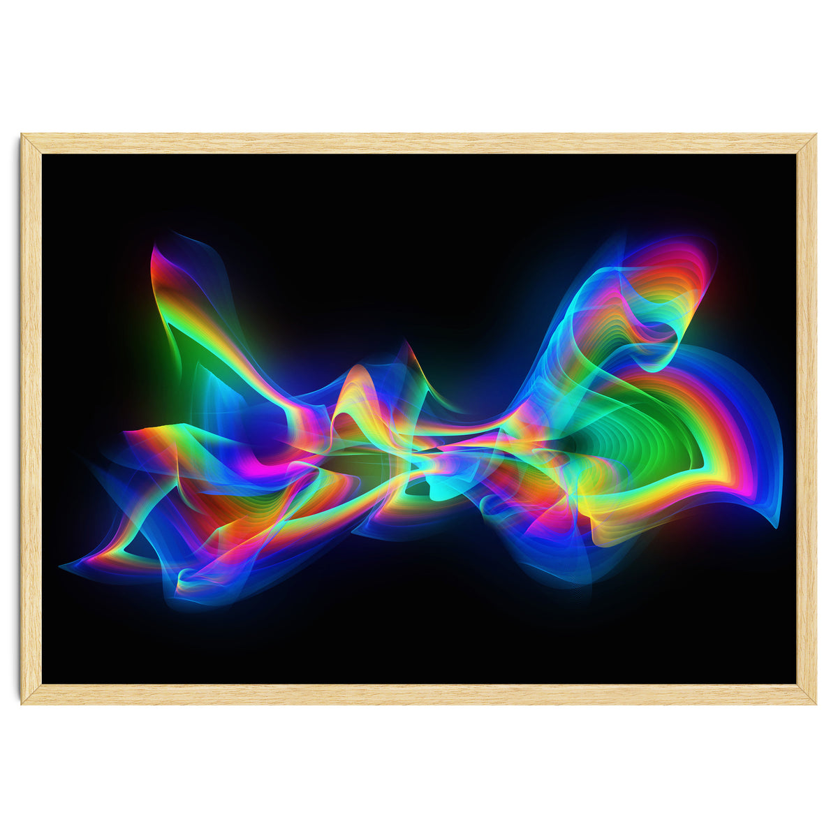 Abstract Colorful Flame Waves