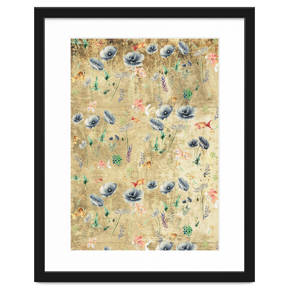 Fishes & Garden #Gold-plated