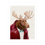 Moose In Maroon (Print Only) thumbnail
