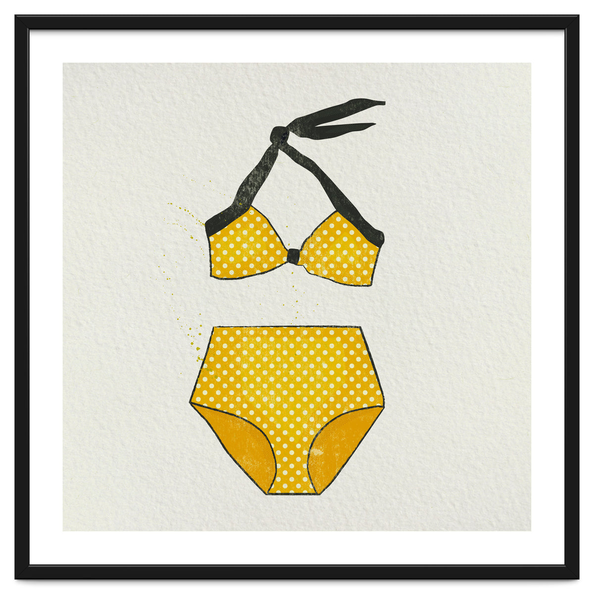 Yellow polka dot bikini
