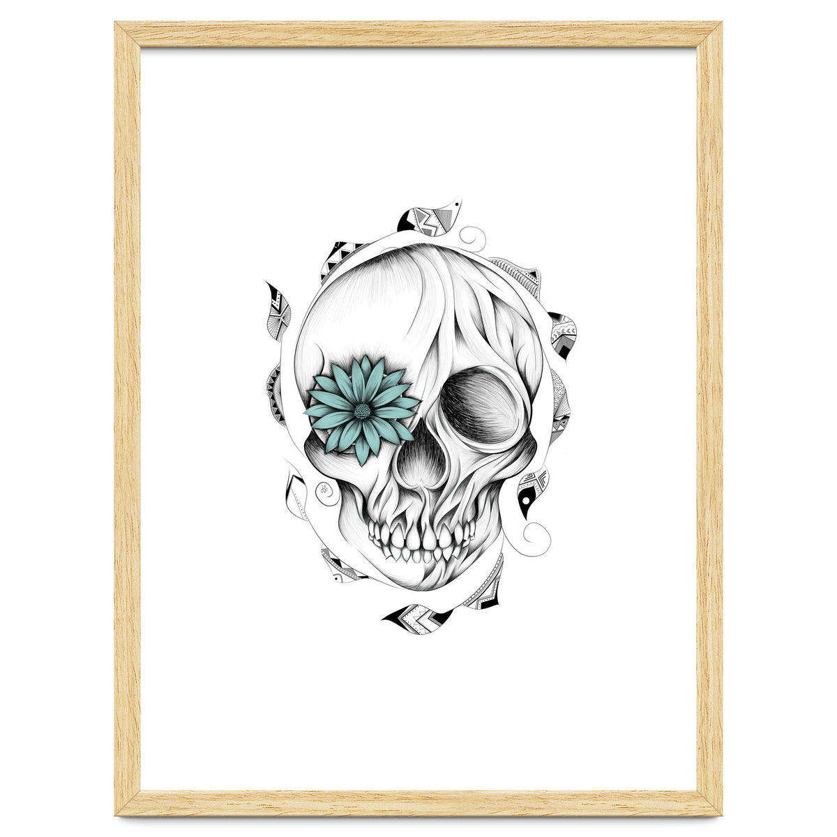 Poetic Wooden Skull