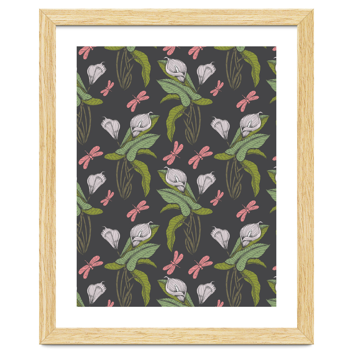 Hand drawn floral dark - 03