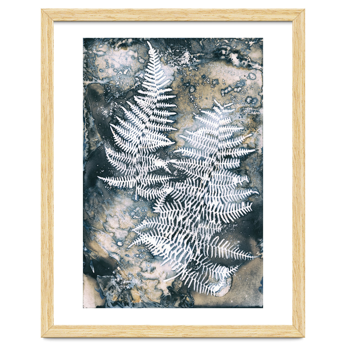 Indigo Blue Botanical Leaves No. 12