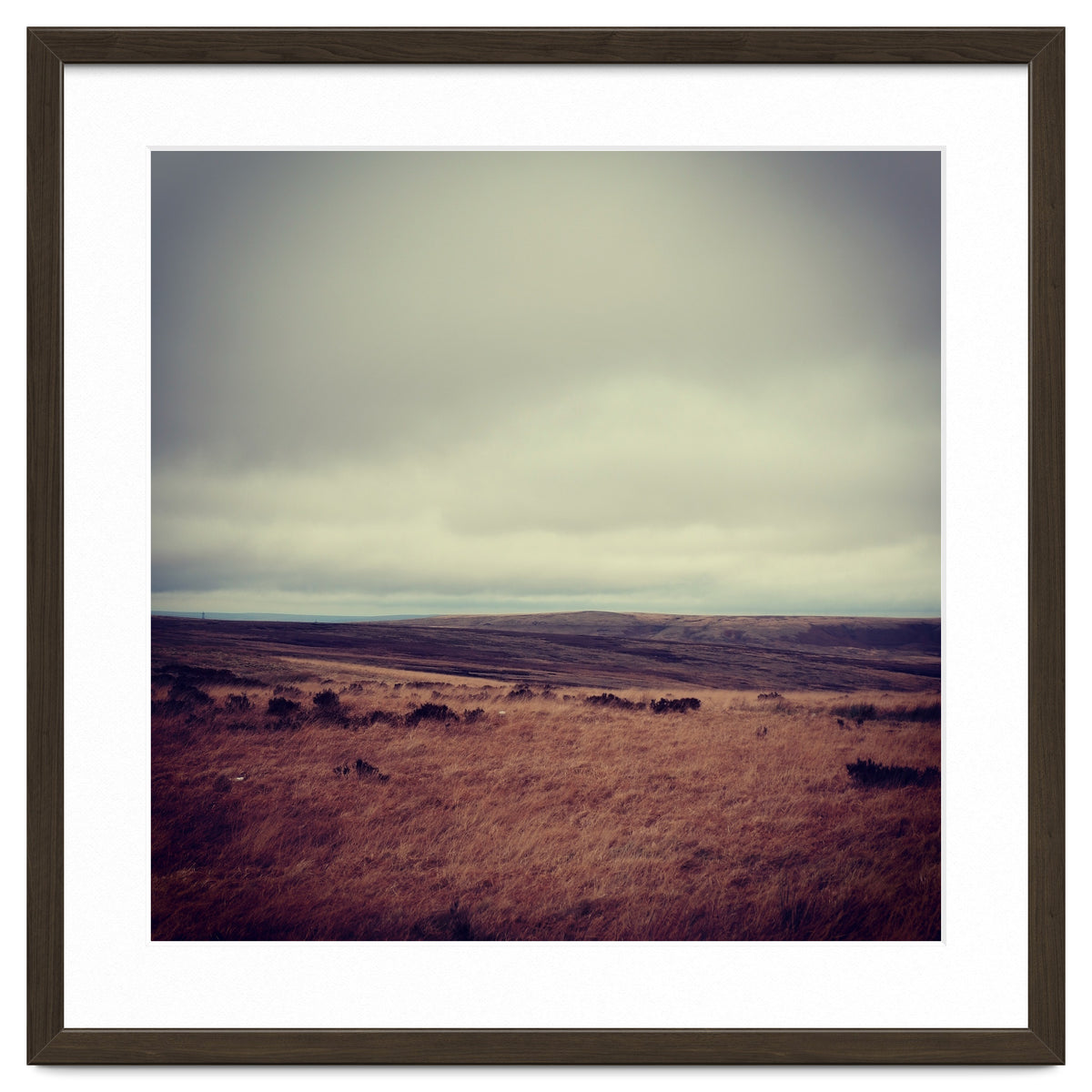 Bleak winter landscape of Saddleworth Moor