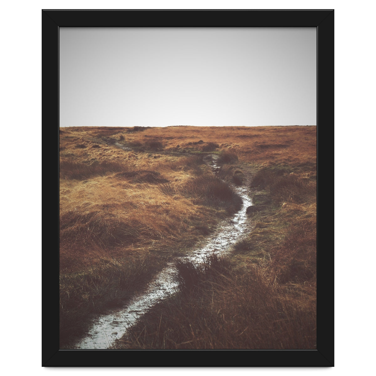 Bleak winter landscape of Saddleworth Moor