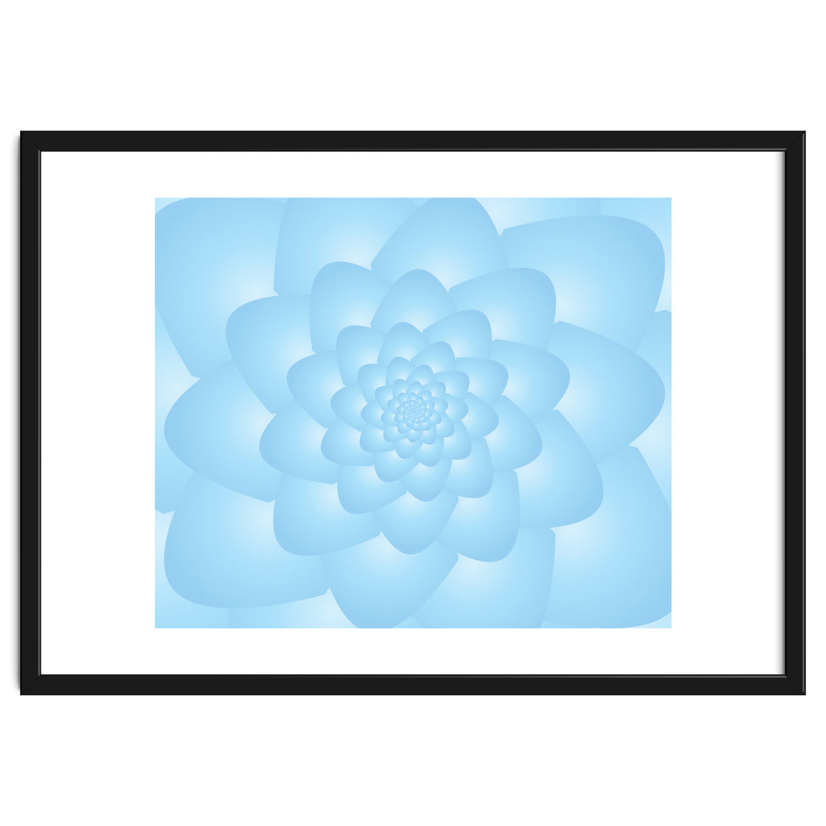 Pastel Colors Flower Pattern Set Blue