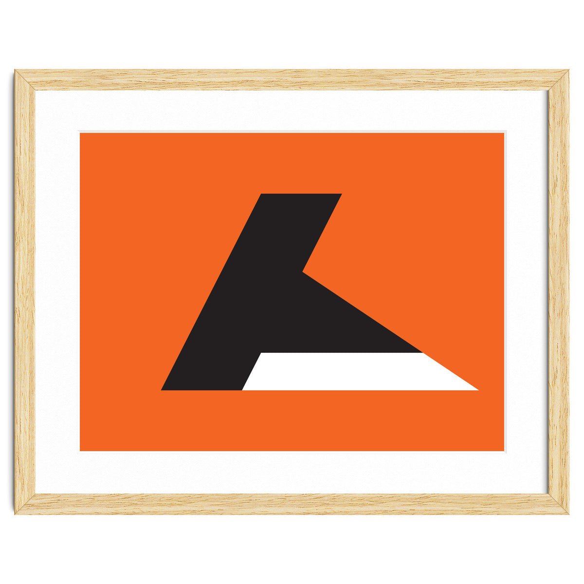 Geometric Shapes No. 79 - orange & black