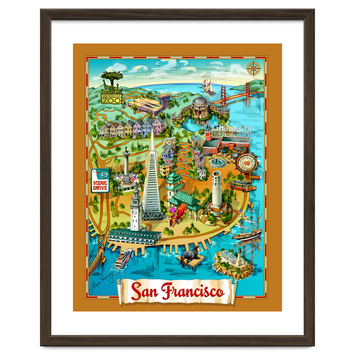 San Francisco Map Illustration