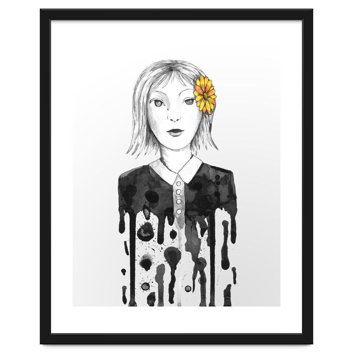 Flower dripping girl