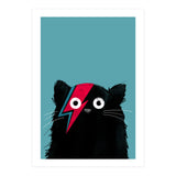 Doozal Cat Bowie Black (Print Only) thumbnail