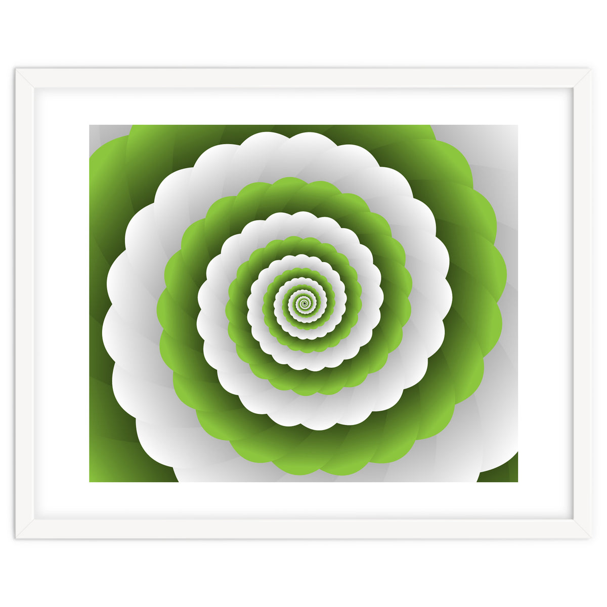 Green Modern Floral Interior Design Art