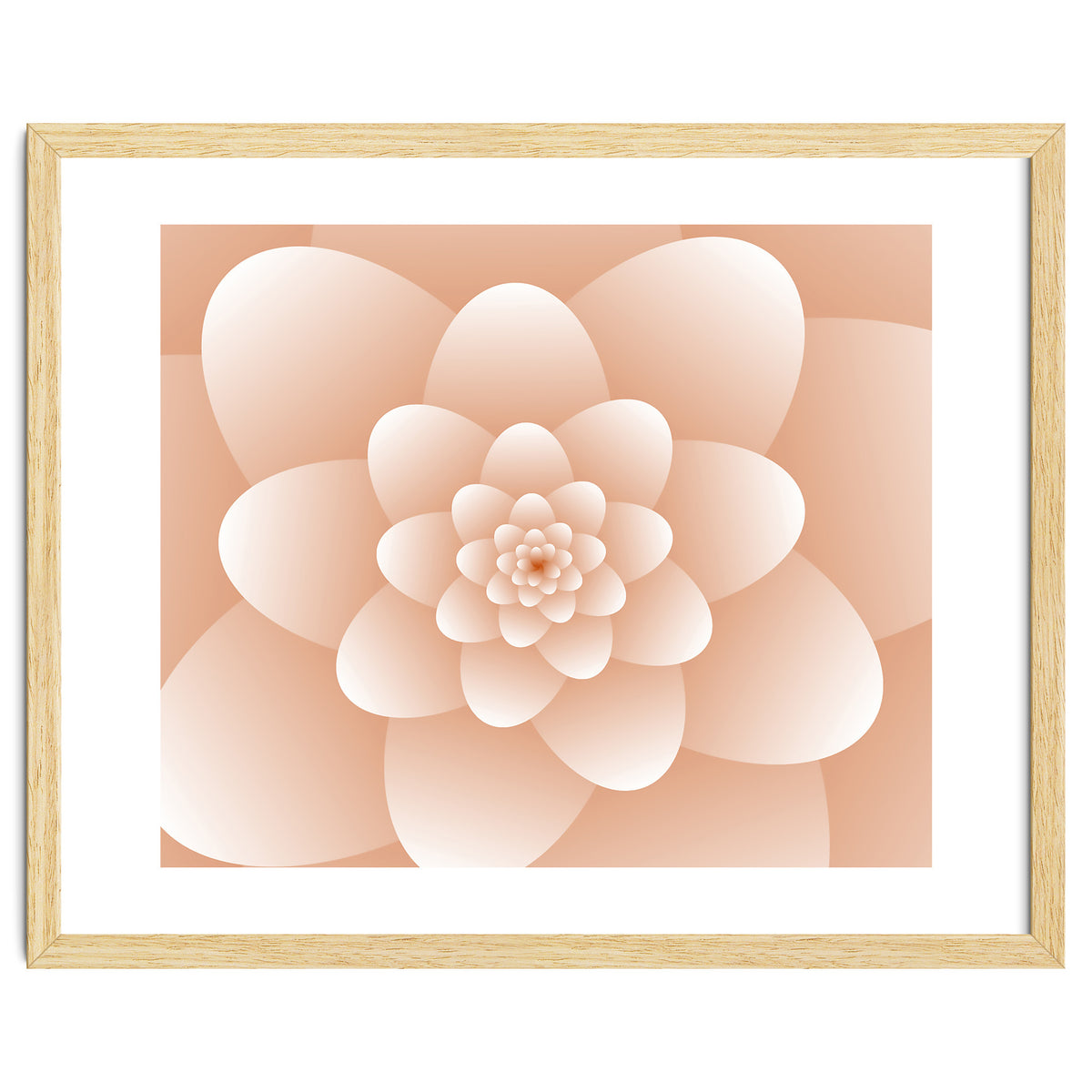 3d Abstract Orange Floral Spiral