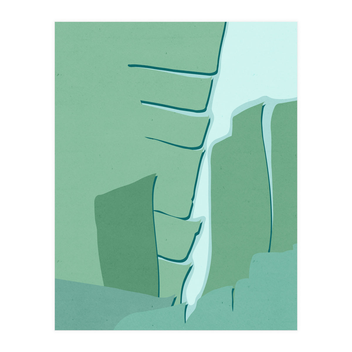 Abstract Banana Leaves One - Greener Eden (Print Only)