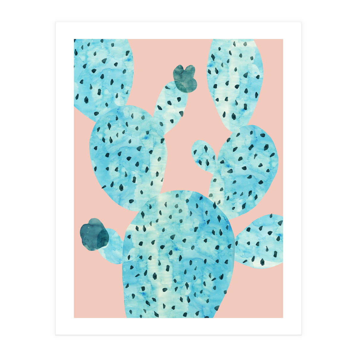 Watercolor of cacti III (Print Only)