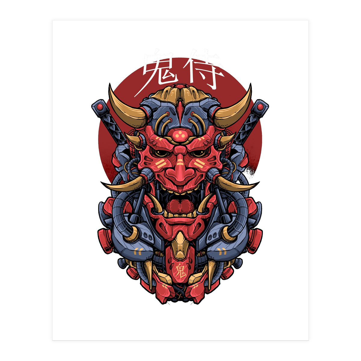 Japanese Oni Samurai (Print Only)