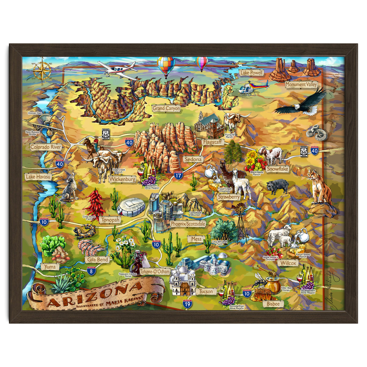 Arizona Illustrated Map