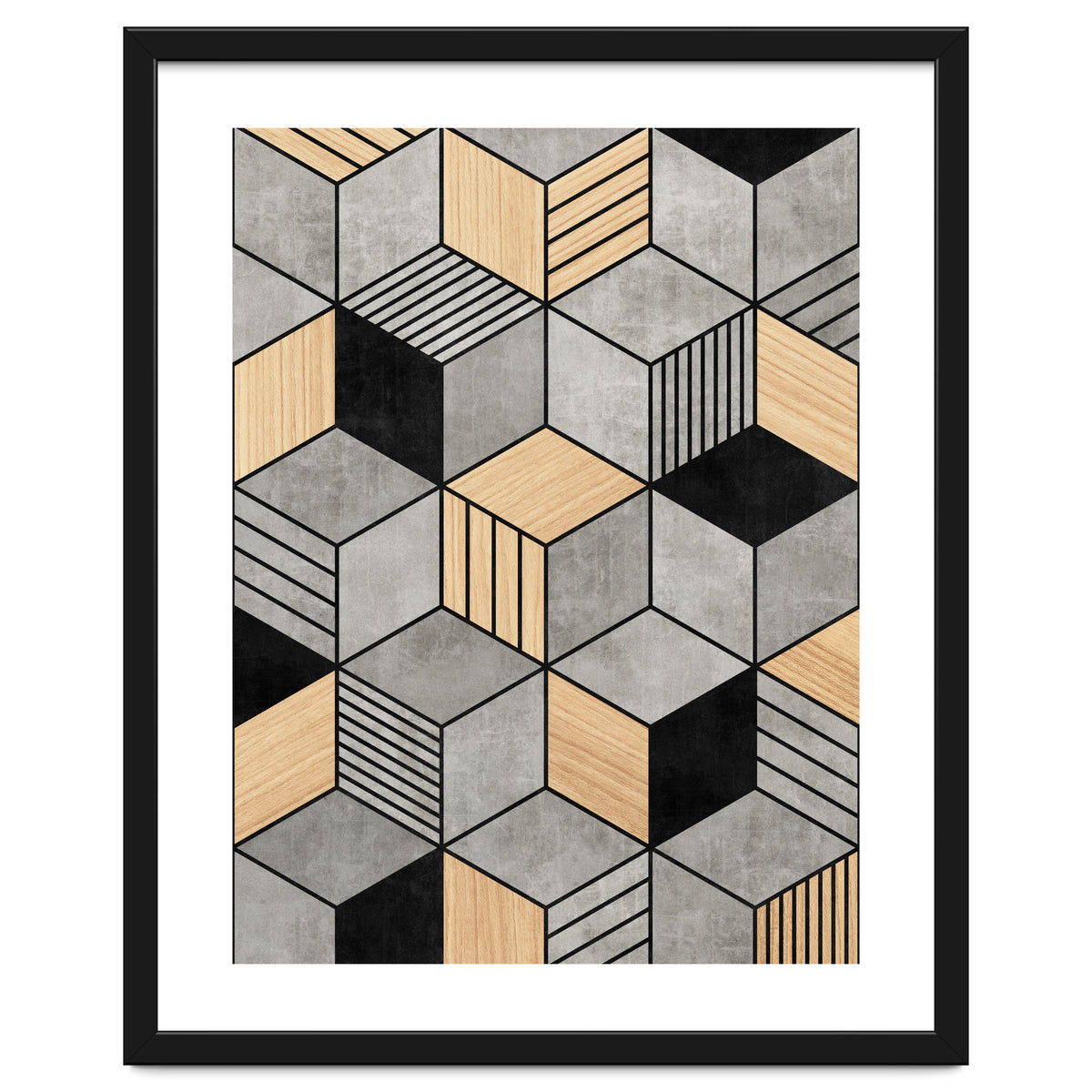 Concrete and Wood Cubes 2