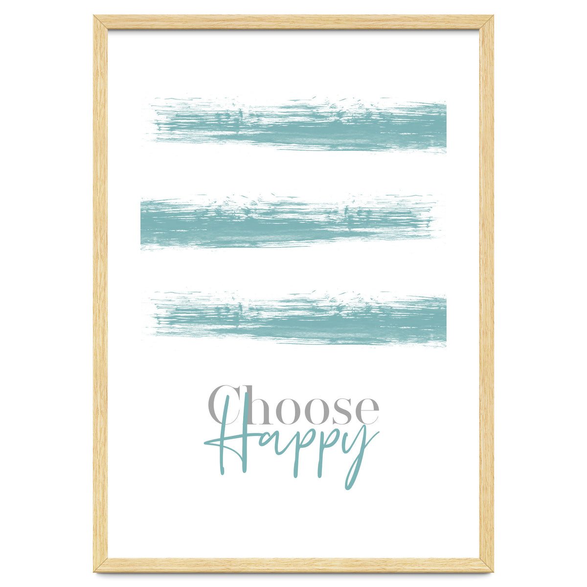Text Art CHOOSE HAPPY | turquoise