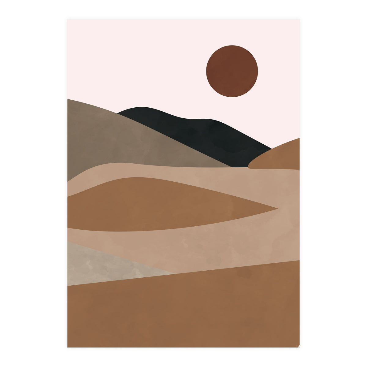Neutral Mid Century Montain Hills (Print Only)