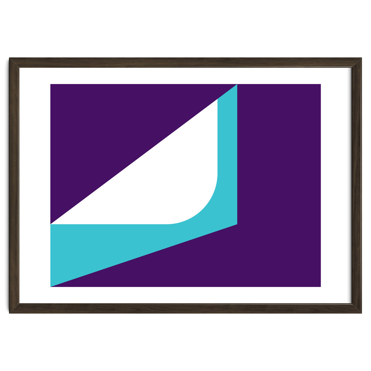 Geometric Shapes No. 22 - teal & purple