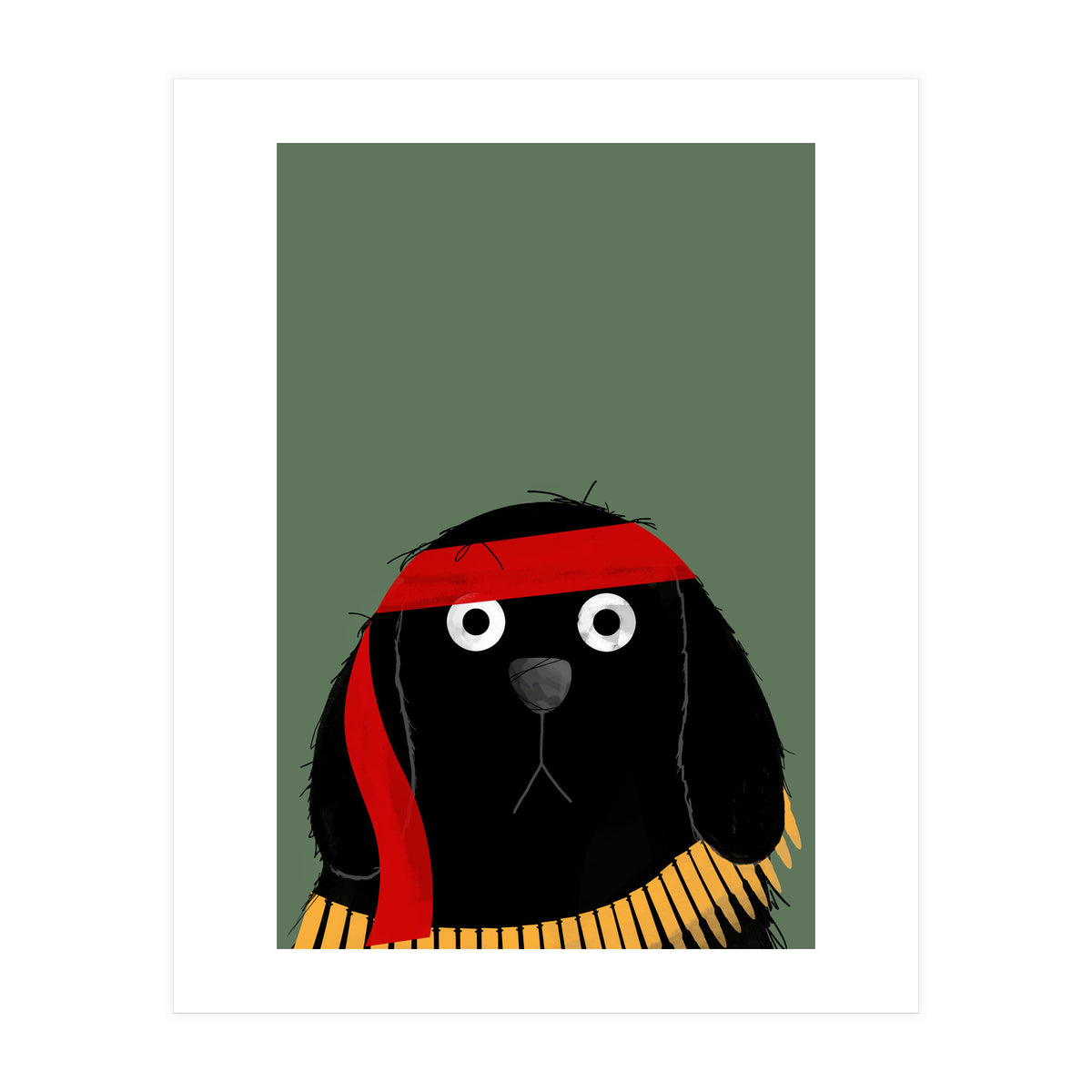Doozal Dog Rambo (Print Only)
