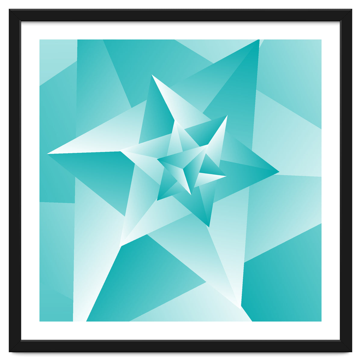 Bluish Trendy Triangle Pattern