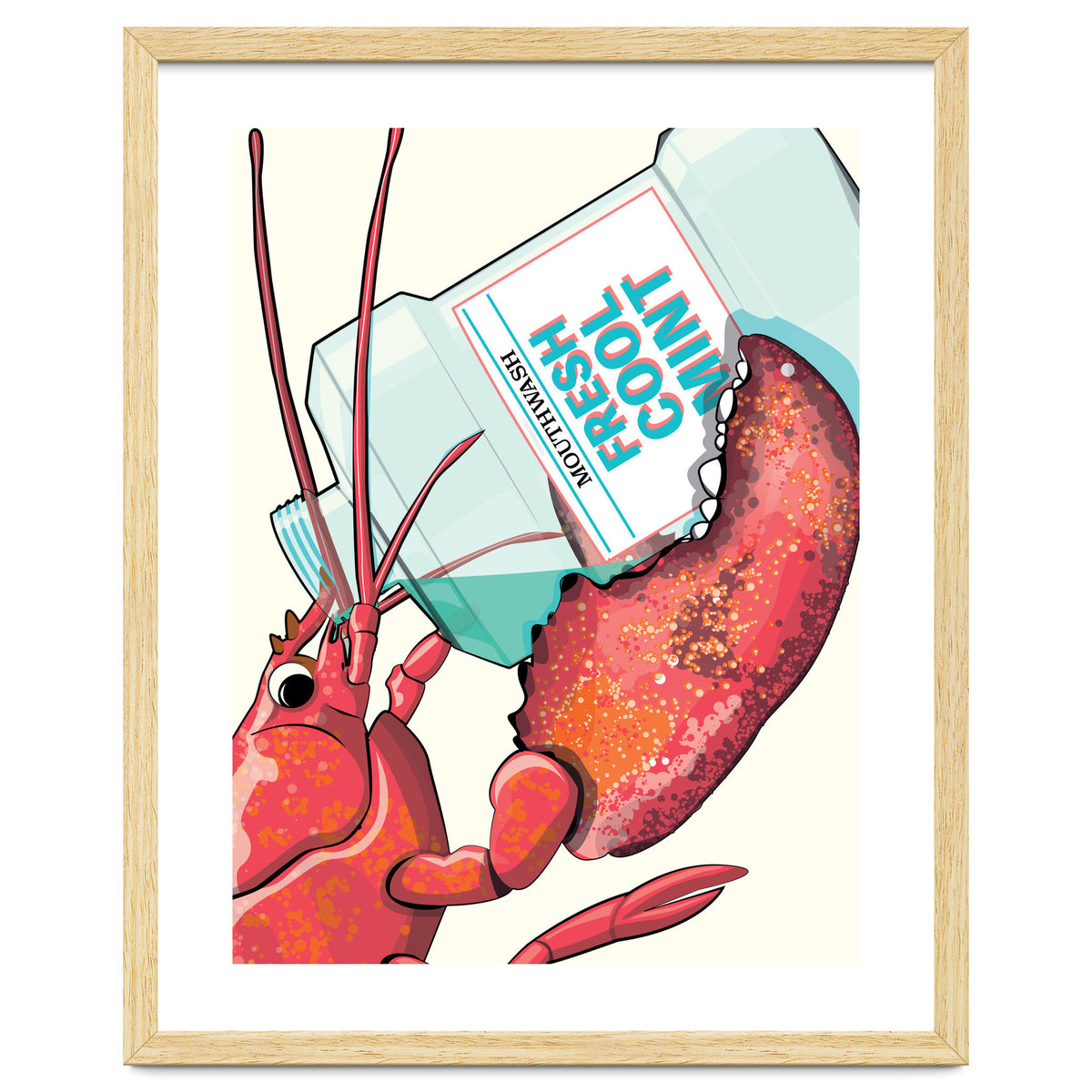 Lobster Drinking Mouthwash