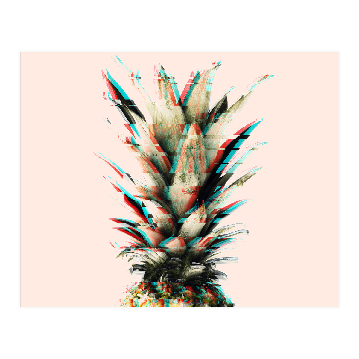 Glitch pineapple pink (Print Only)