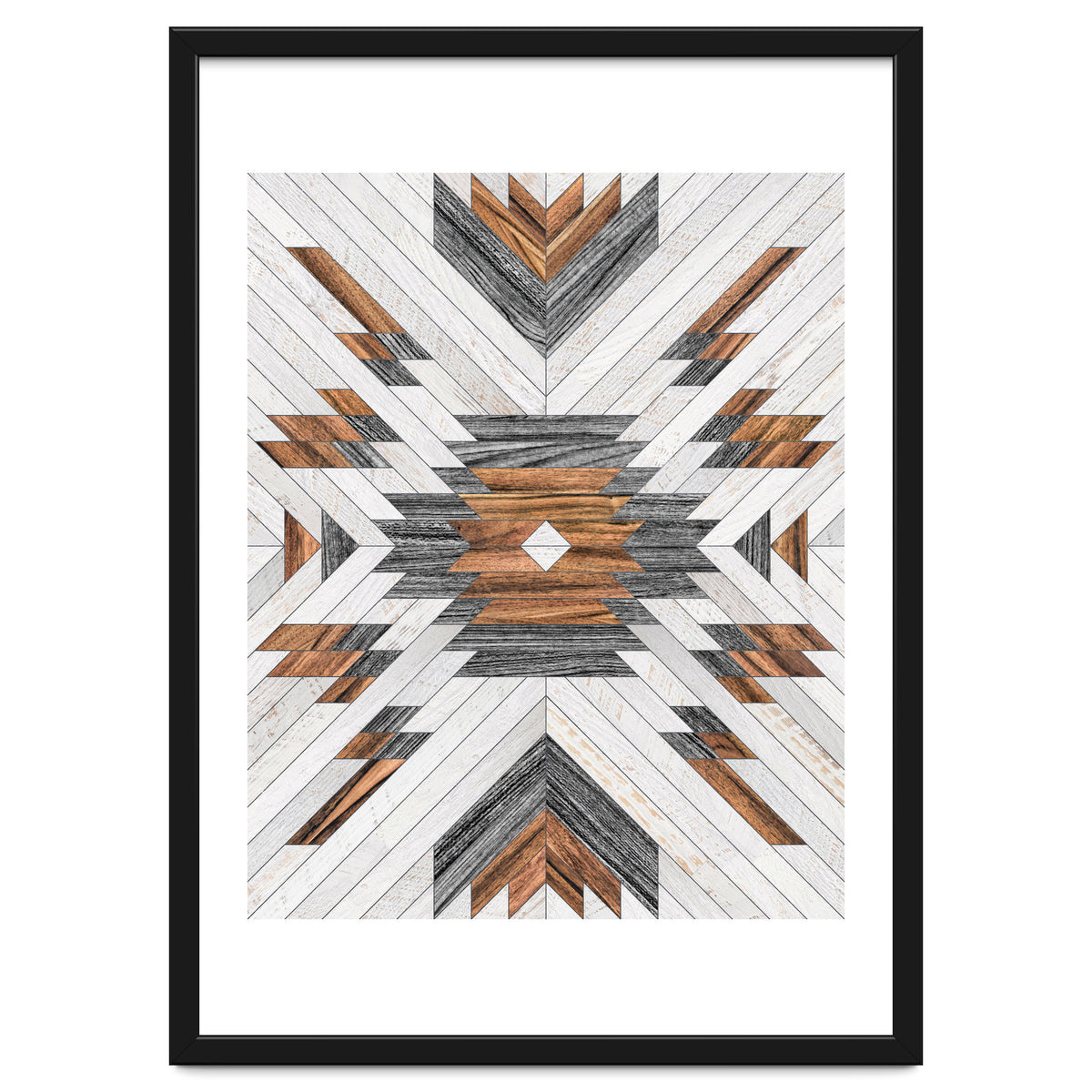 Urban Tribal Pattern No.8 - Aztec - Wood